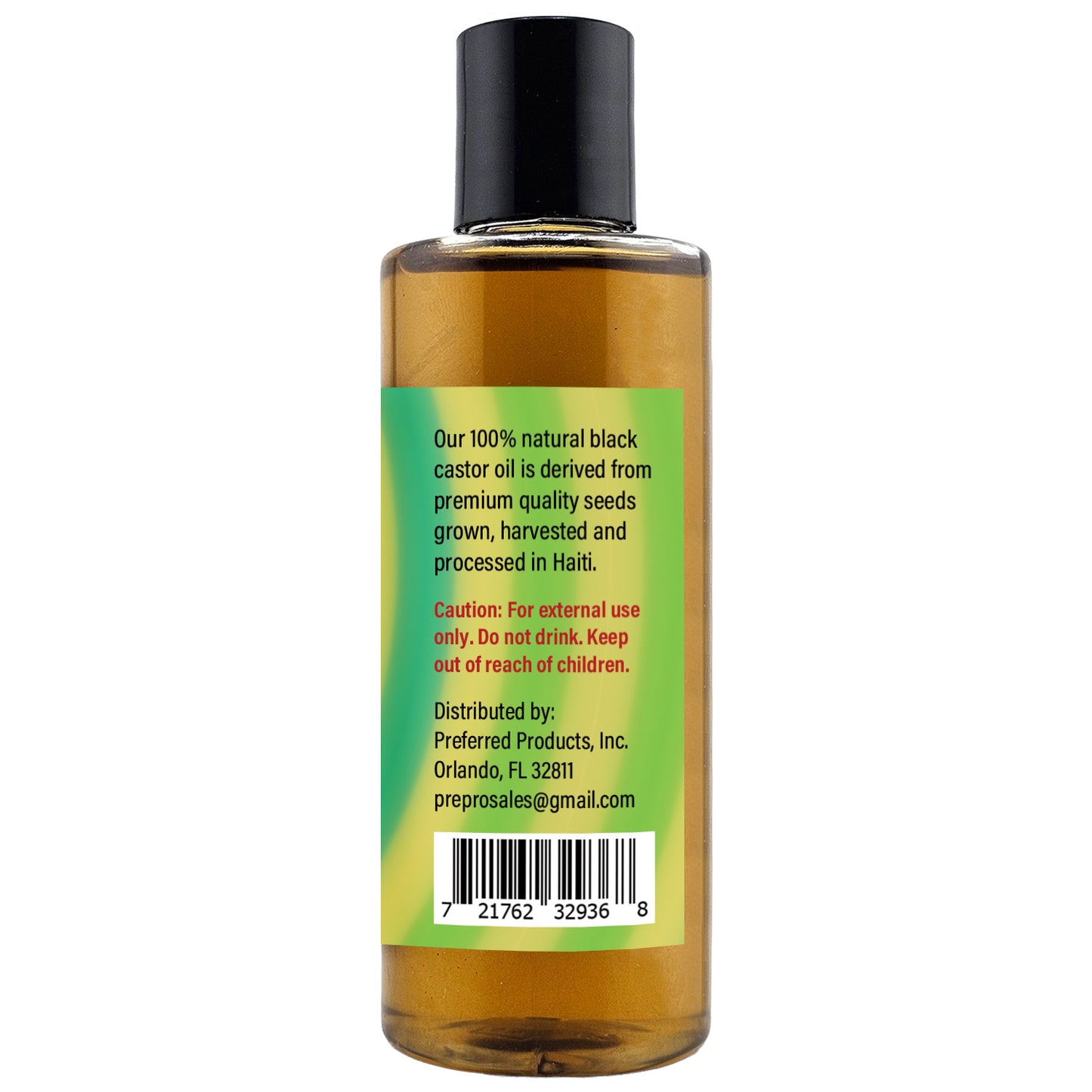 Doyley's Haitian Black Castor Oil 4oz UPC. For hair and skin care.