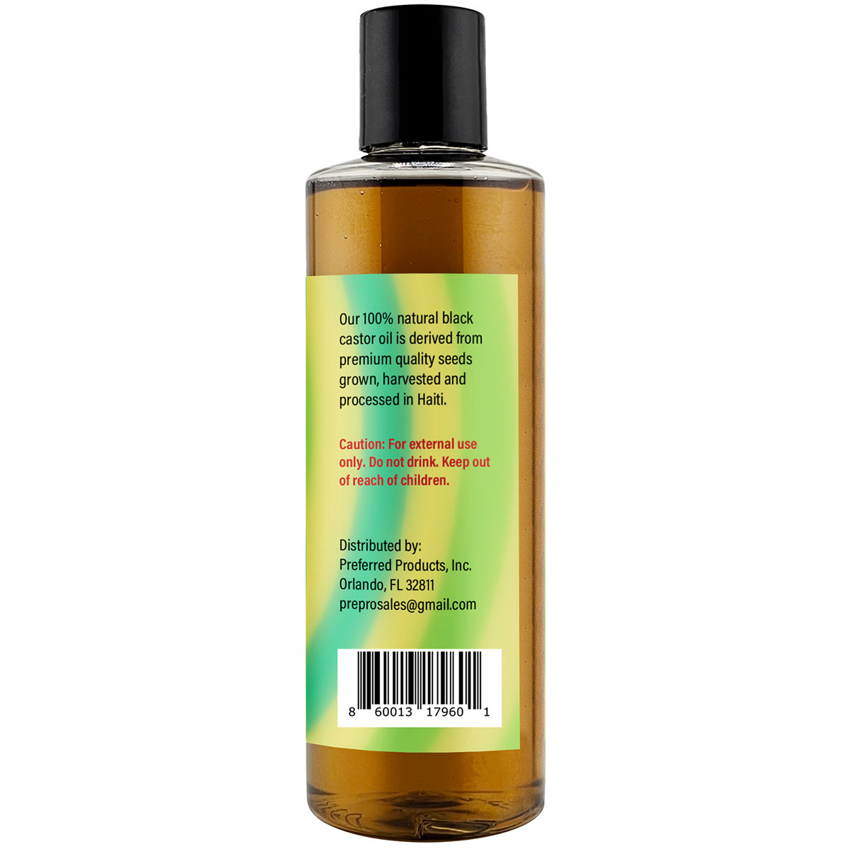 Doyley's Haitian Black Castor Oil 8oz RIGHT. For hair and skin care.