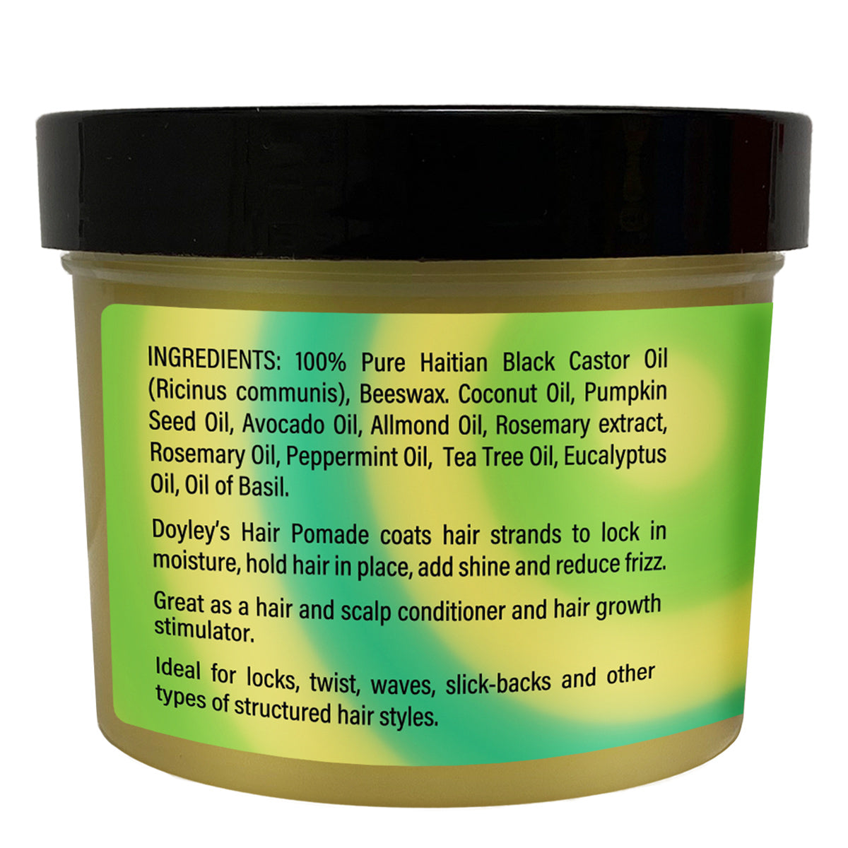Doyley's Haitian Black Castor Oil Pomade with Rosemary & Peppermint Oils 4oz ingredients