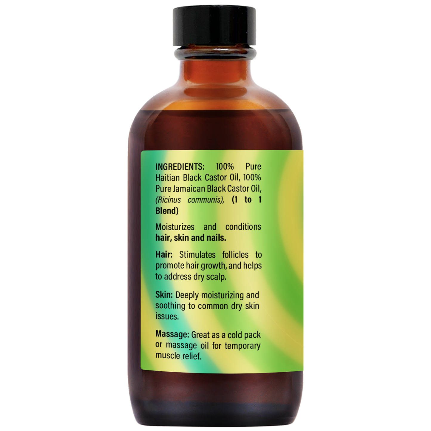 Doyley's Premium Haitian and Jamaican Black Castor Oil 1:1 Blend 4oz ingredients and uses