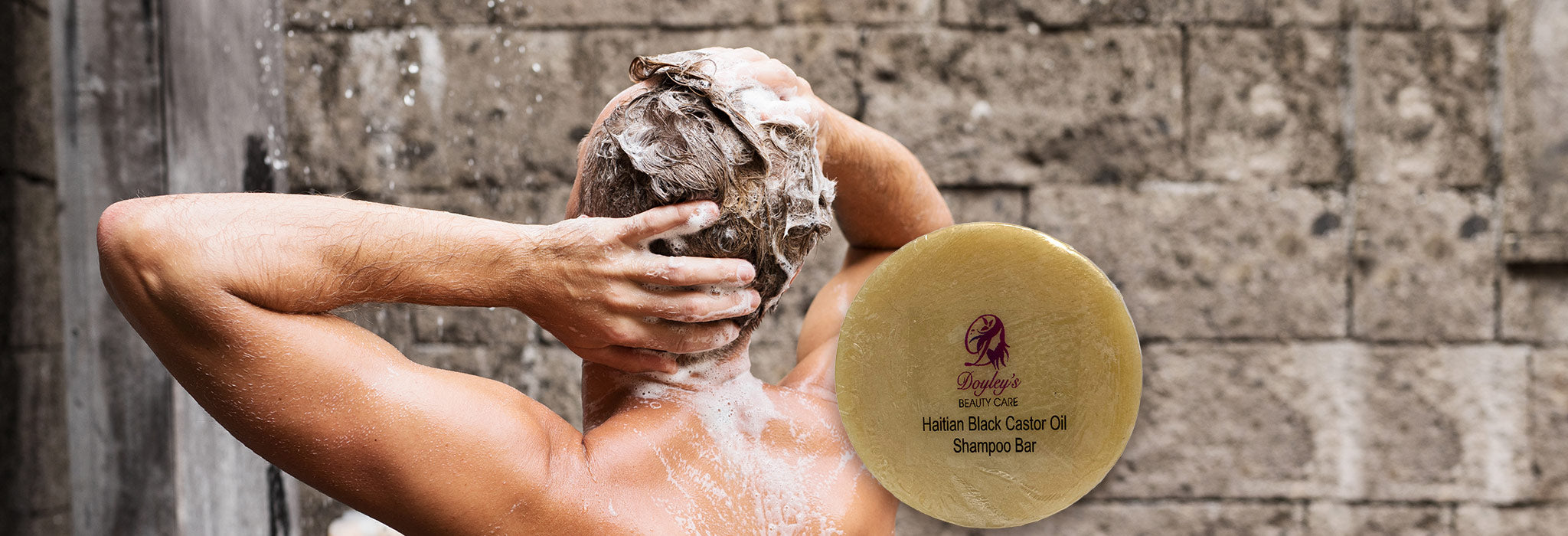 Doyley's Haitian Black Castor Oil Shampoo Bar home page banner